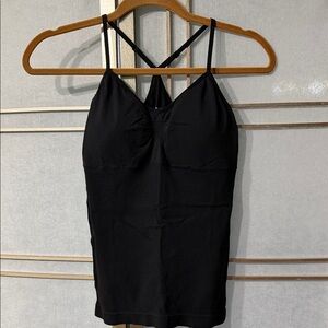 Stretchy Ribbed Knit Camisole with Built In bra, junior‘s size S/M